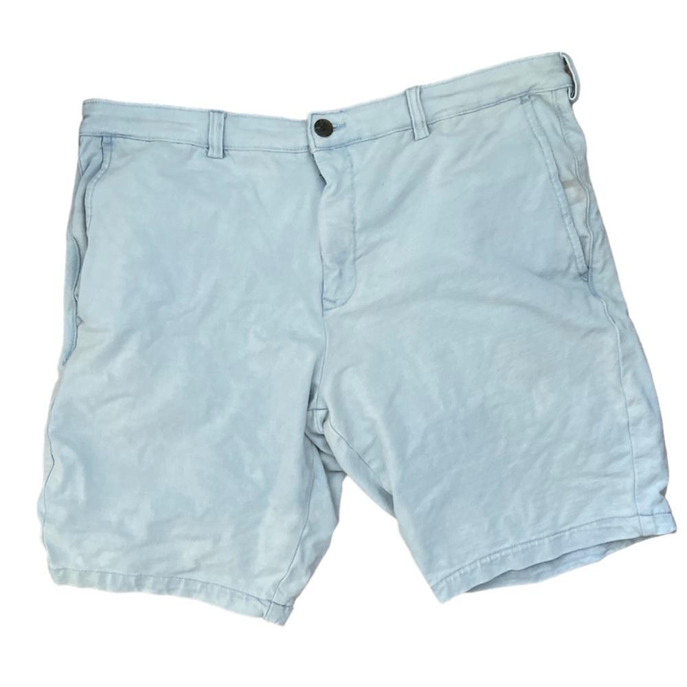Thomas Dean‎ Blue Cotton Spandex Flat Front Shorts 38